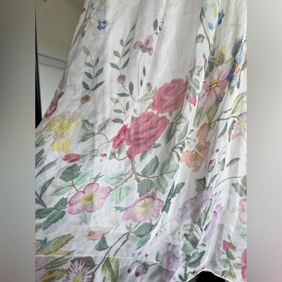 Elena Baldi Womens White Floral Silk Blend Bridal Feminine Romantic Blouse Large - Picture 11 of 11